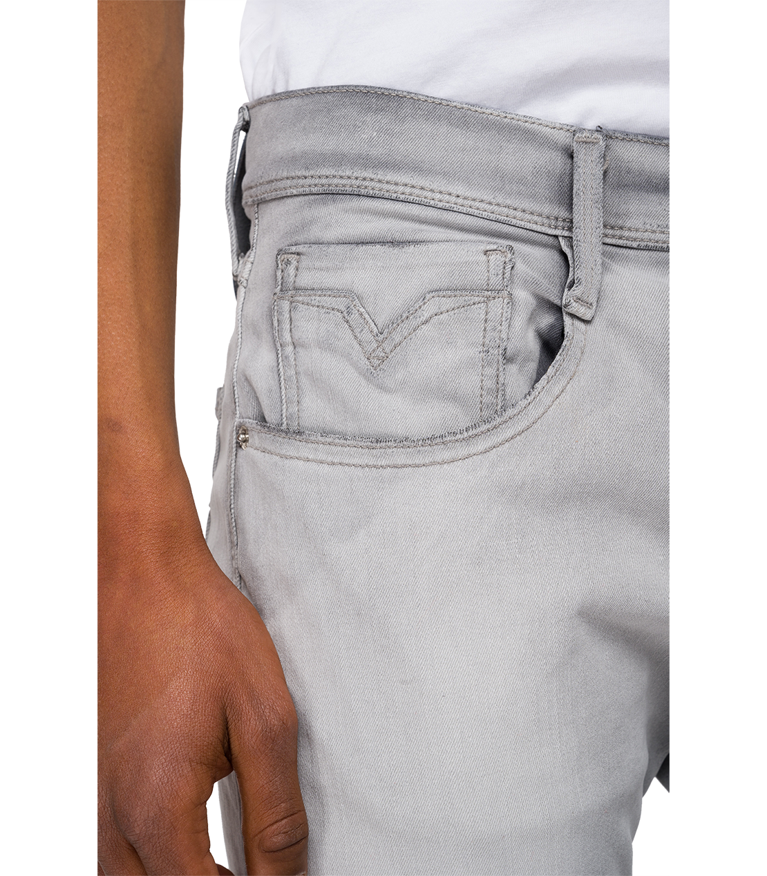 Hyper flex Re-used ホワイトシェード アンバス ジーンズ 詳細画像 ライトグレー 6